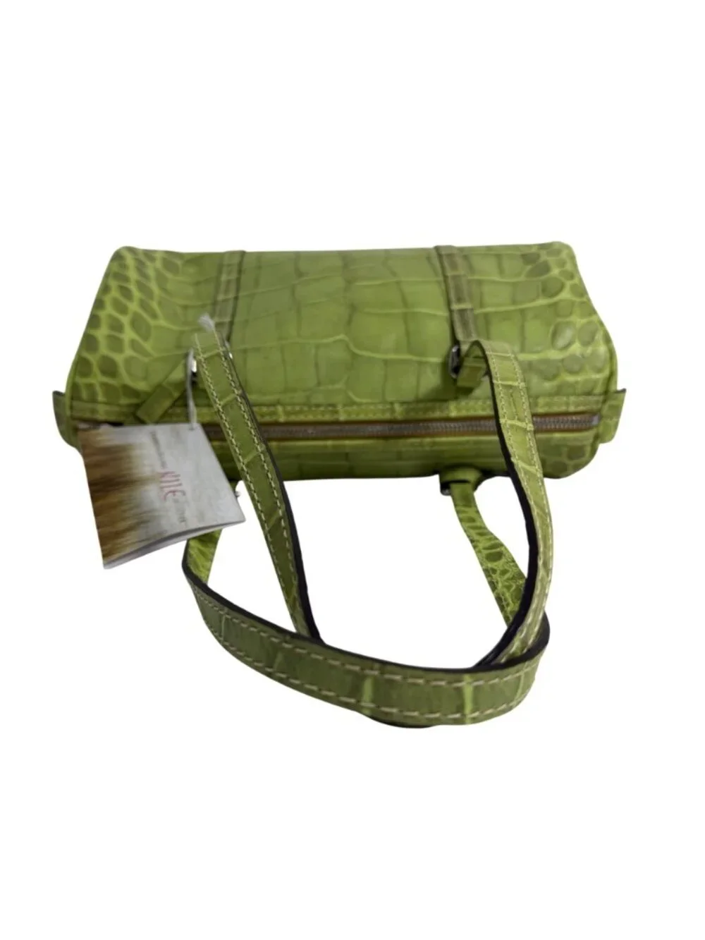 VTG Dooney & Bourke Alligator Croc Embossed Kiwi Green Leather Bag NWT